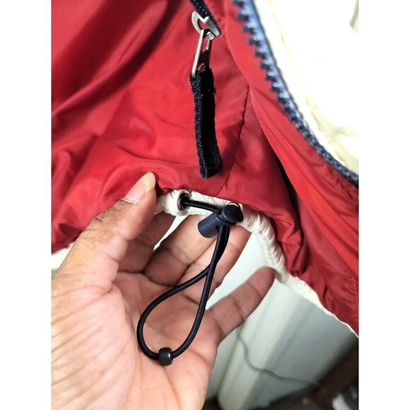 Vintage Abercrombie Puffer Vest Red & White Zipper Closure Size M - Picture 7 of 15